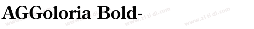 AGGoloria Bold字体转换